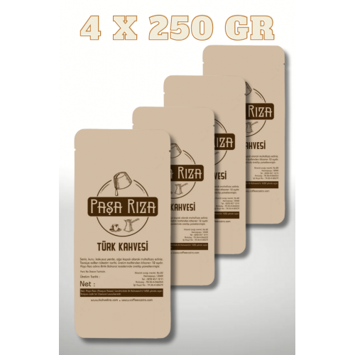 Paşa Rıza Türk Kahvesi 1000 Gr. (4x250 Gr)